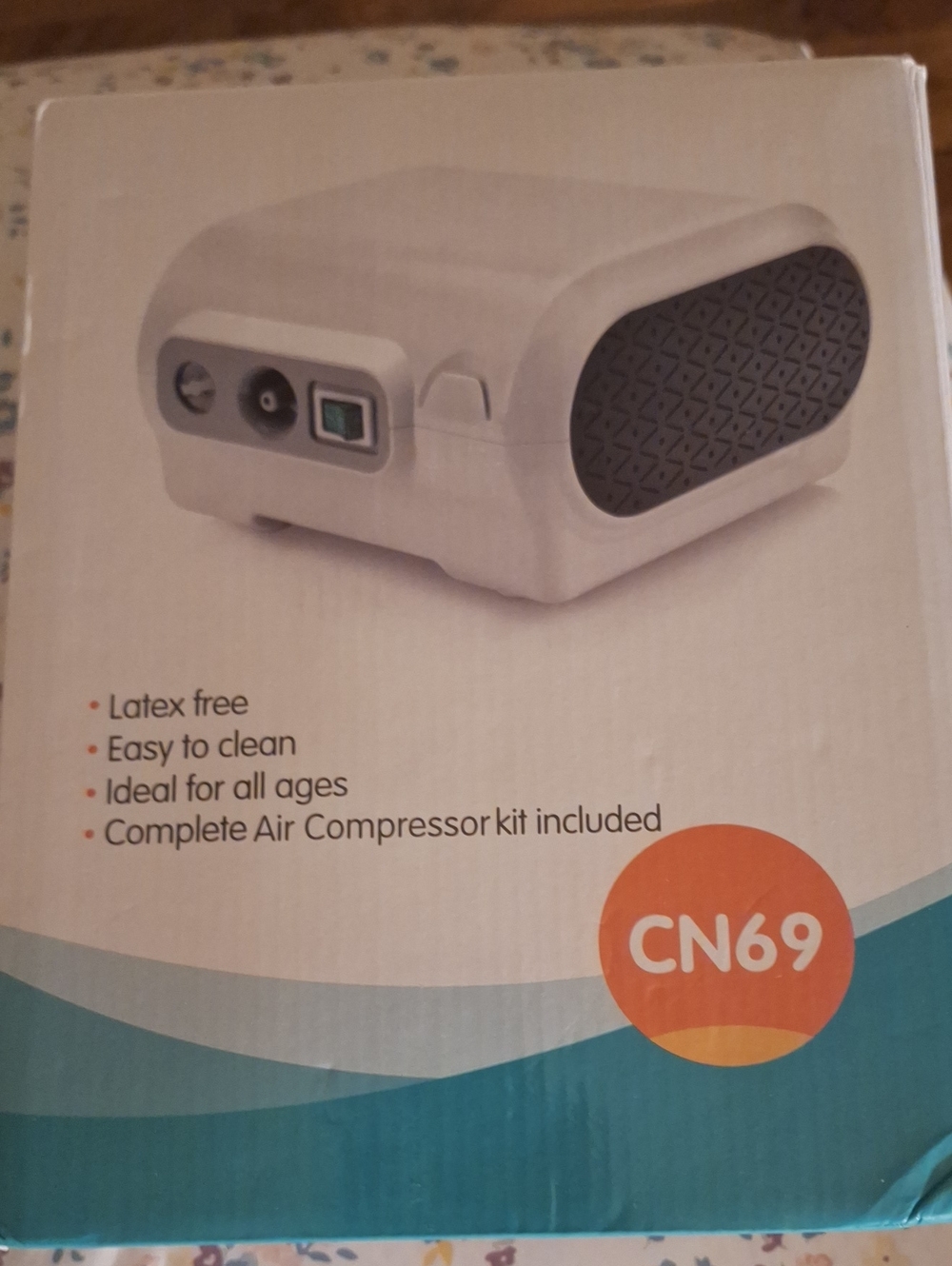 CN69 Air Compressor Kit - White with Teal Accent